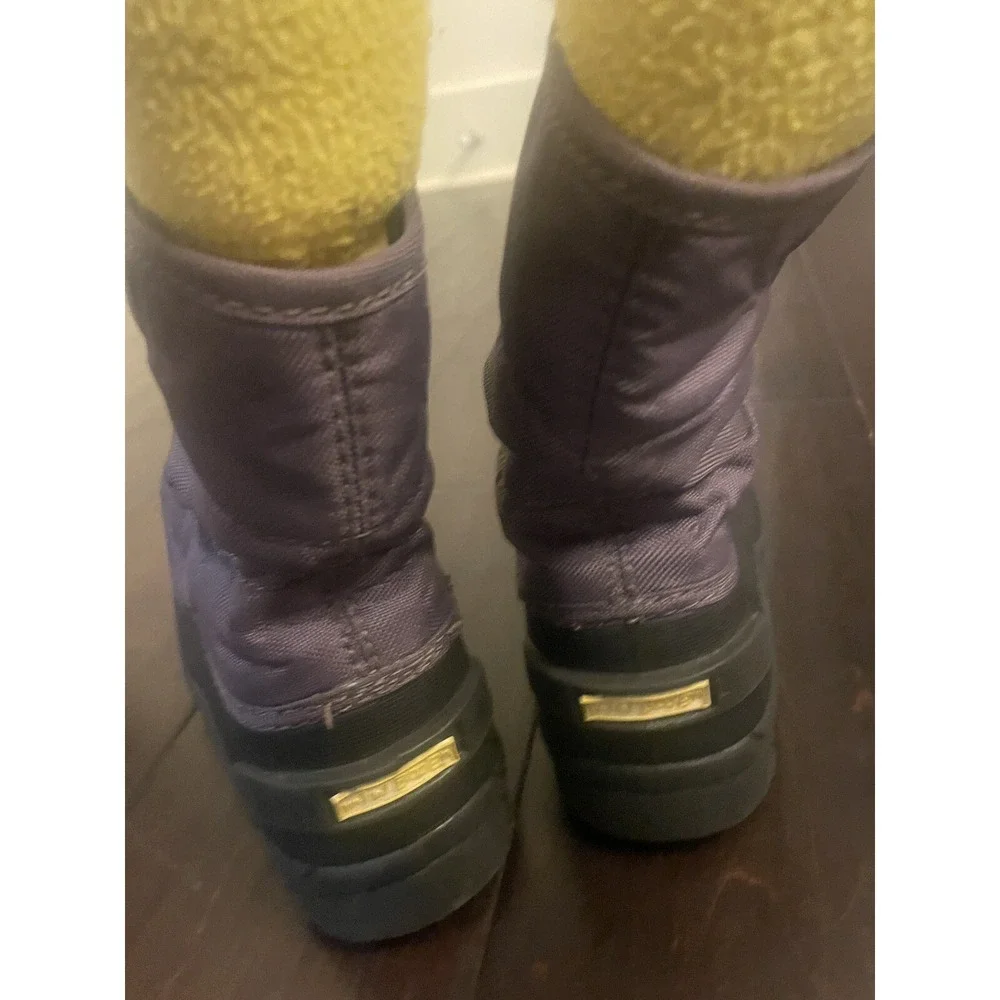 Mini Boden Boys Yellow Fleece Lined Snow Boots Size EU 32/Youth 1